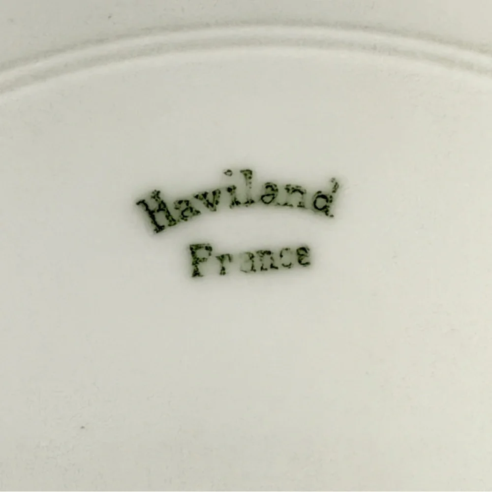 Antique Haviland Limoges France 10”Dinner Plate Blue‎ Gold Encrusted Monogram E